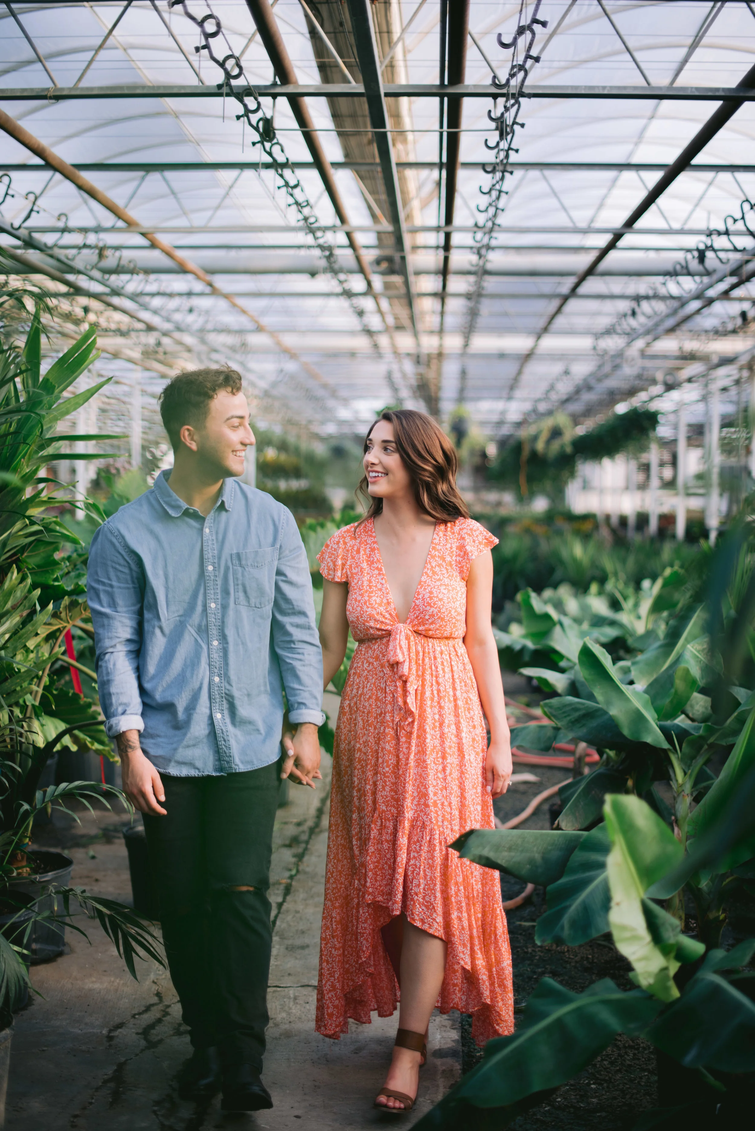 indianapolis greenhouse engagement session erika aileen photography indianapolis wedding photographer