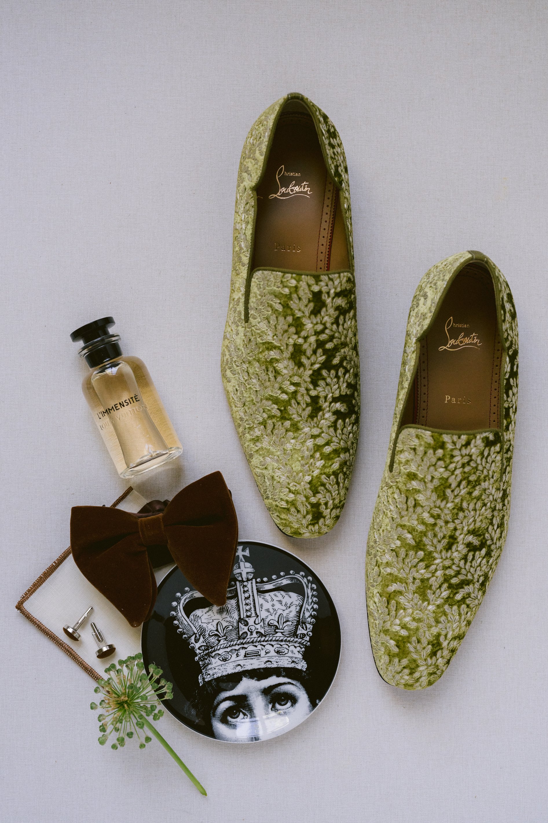 groom accessories layout for a wedding at Greencrest Manor photographed by Erika Aileen Chicago Wedding Photographer