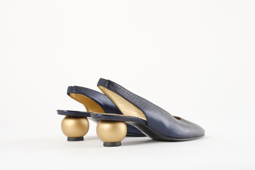 YSL Orb Heel Slingback Heels — James Rowland Shop
