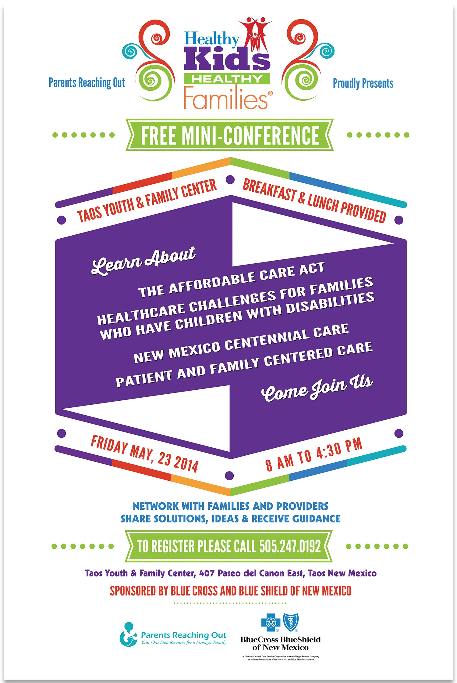 Healthy Kids, Healthy Families Taos Event Poster