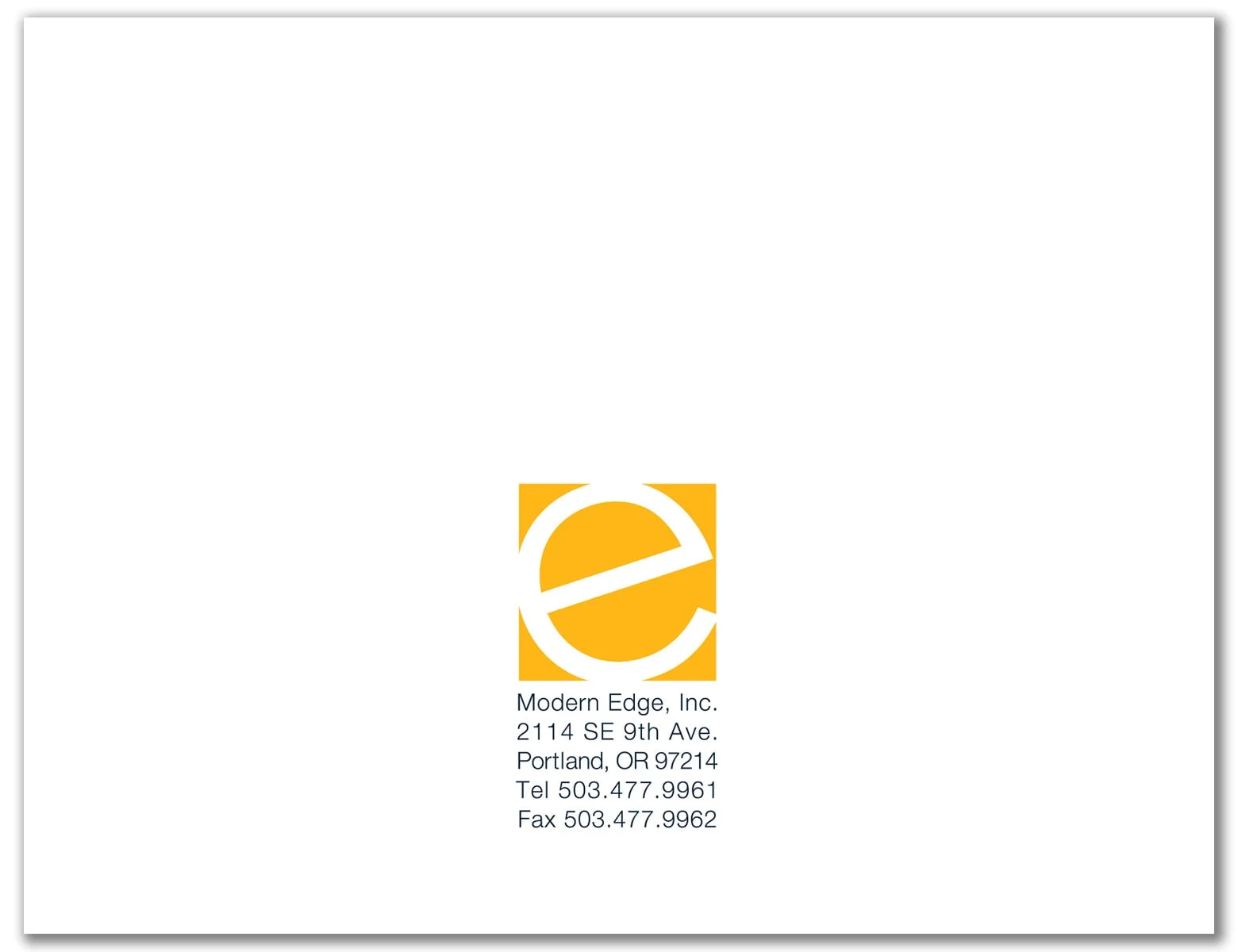 Modern Edge Notecard Back