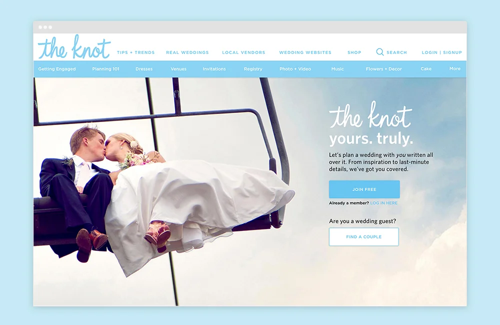 The Knot Website Pixel Polka Dots