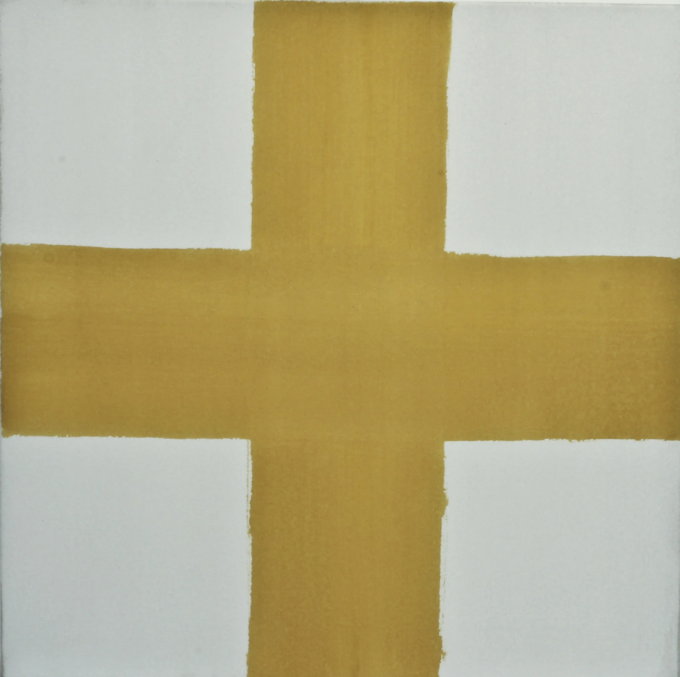   Cross 3 , 2015  Milk paint on canvas  20x20" 