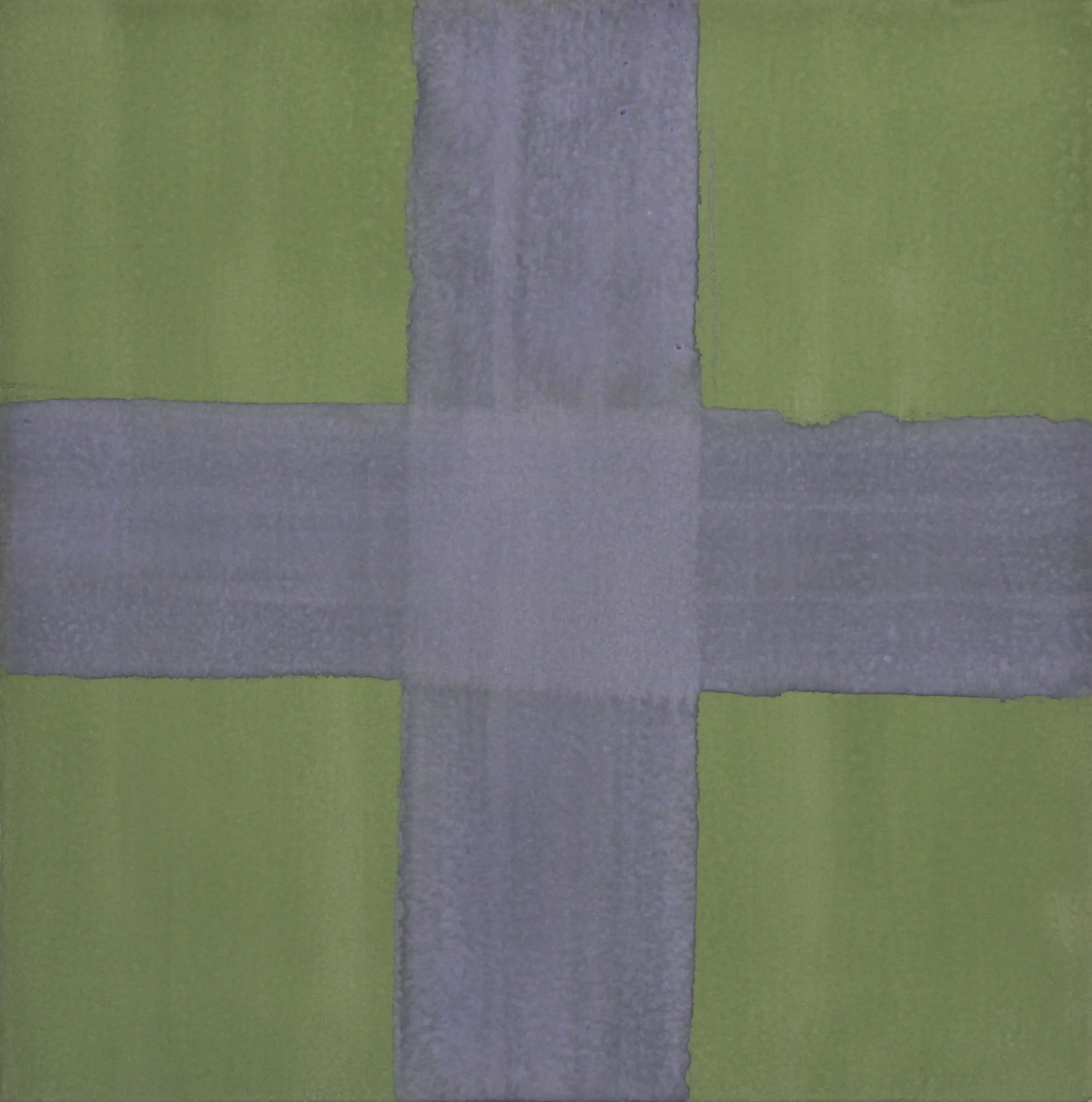   Cross 2 , 2015  Milk paint on canvas  20x20 