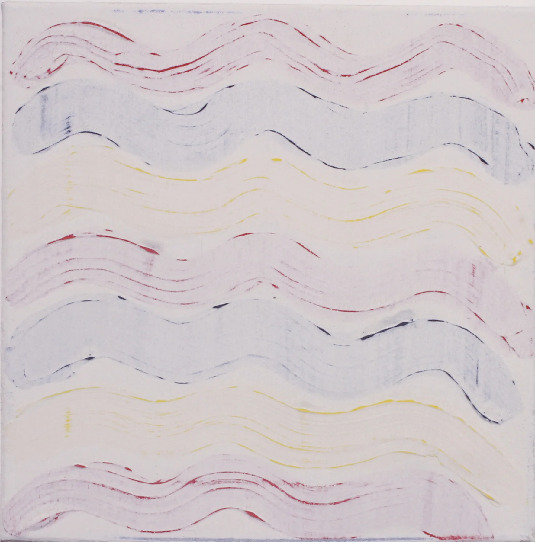   Red, Blue, Yellow,&nbsp;You , 2015  Acrylic and milk paint on canvas  12x12" 