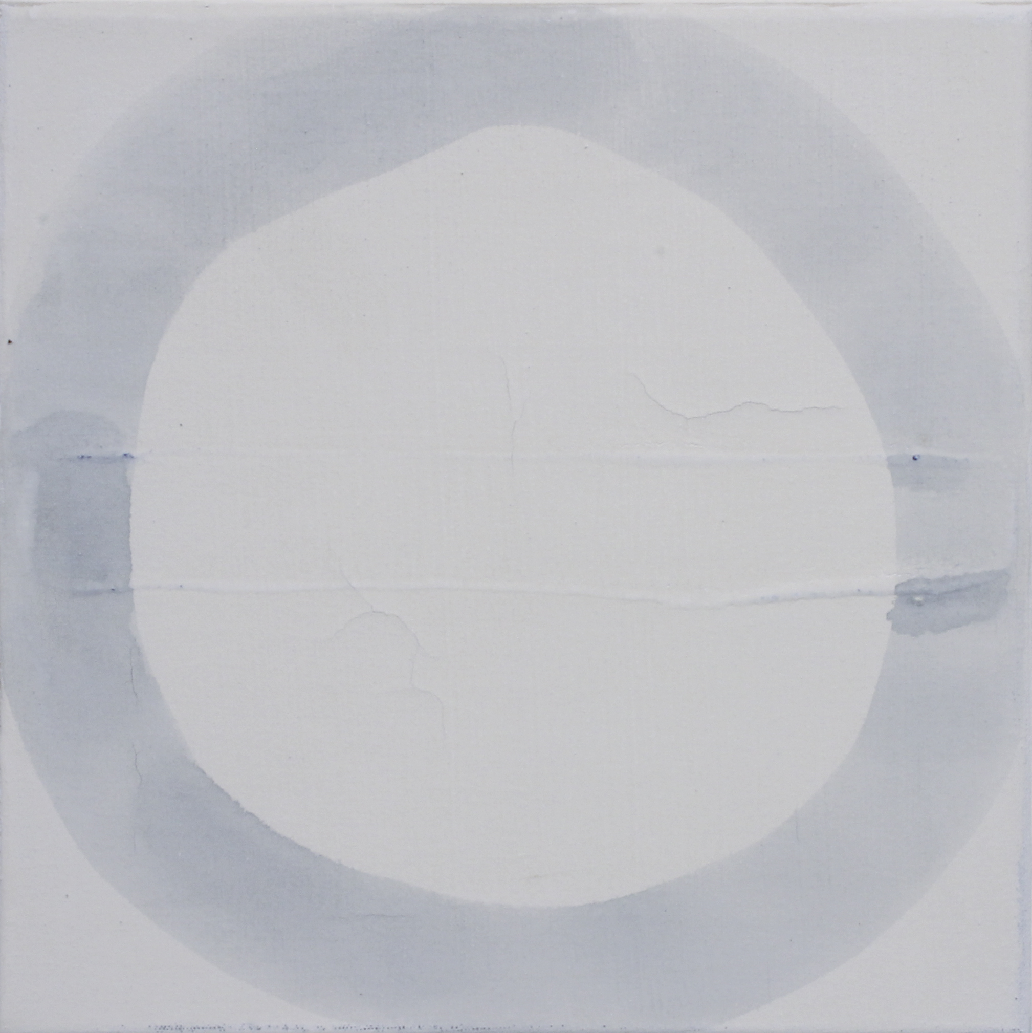   There , 2015  Acrylic, gesso, milk paint, and water color on canvas  12x12" 