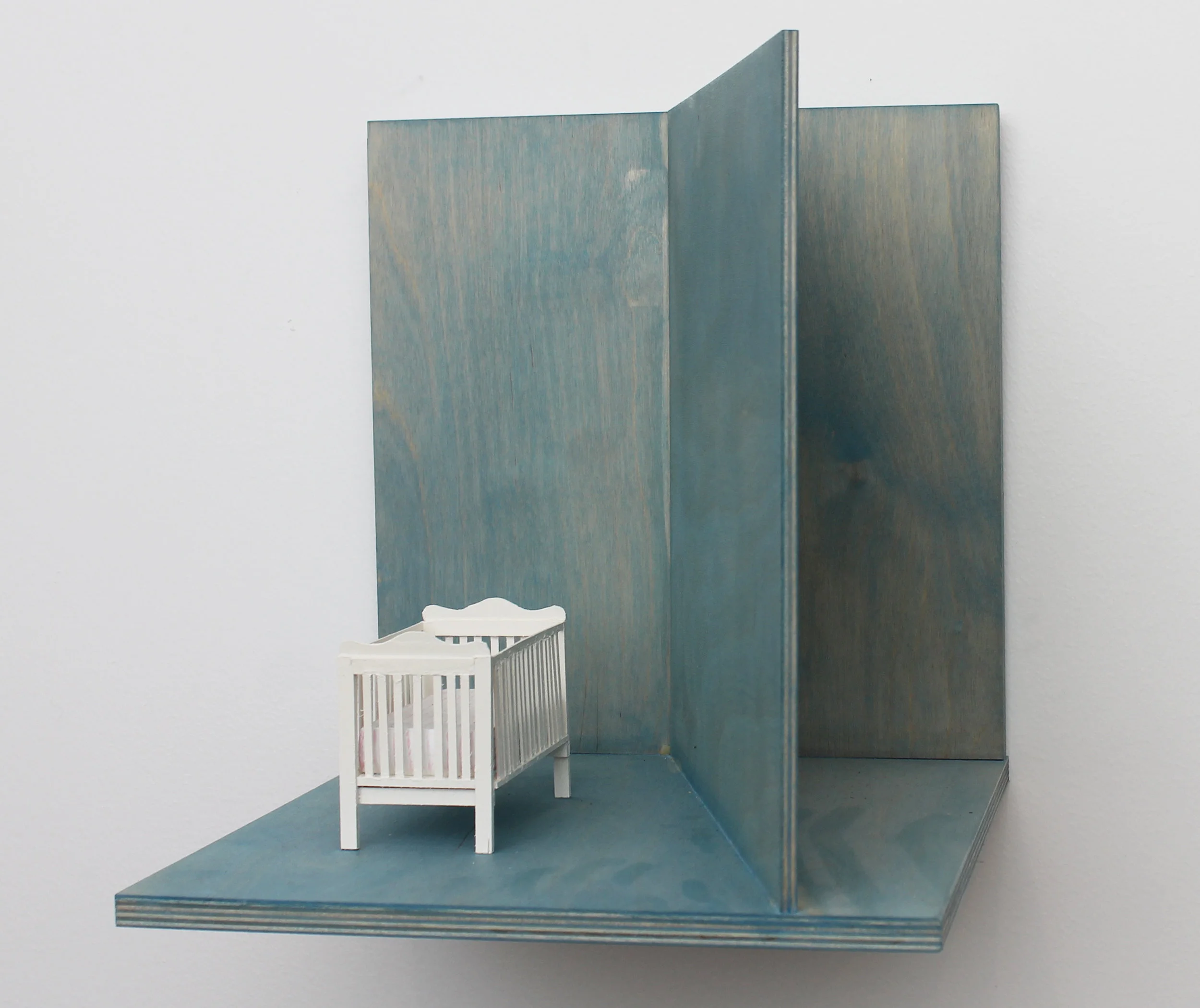  Darling Child, 2016  Milk paint, spray paint, acrylic, wood, foam  12x 12x 12" 