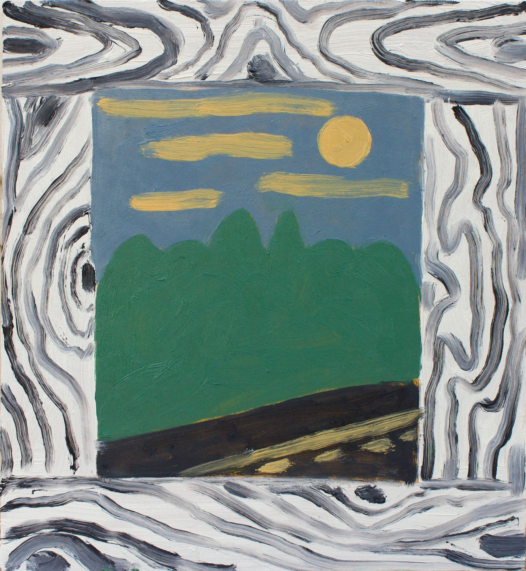   Wayside , 2019  Oil on wood panel  11” x 10” 