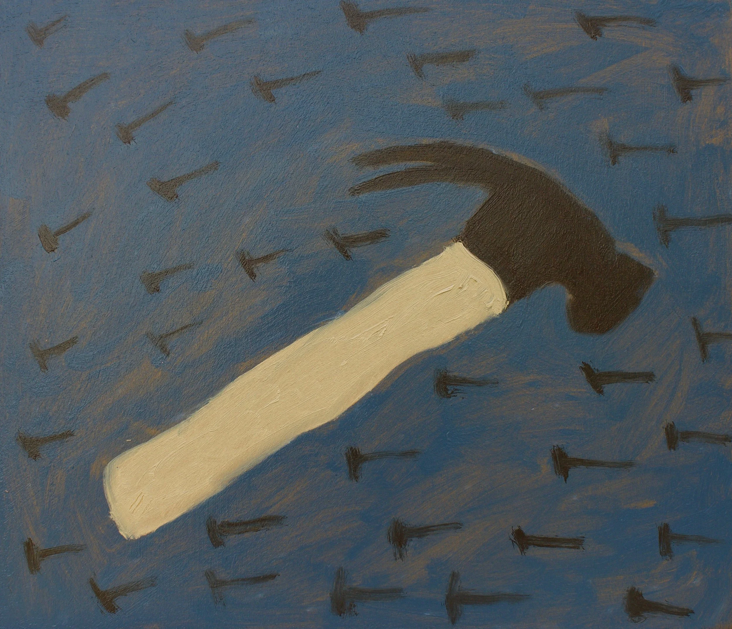   Hammer And Nails , 2019  Oil on wood panel  11.5” x 13” 