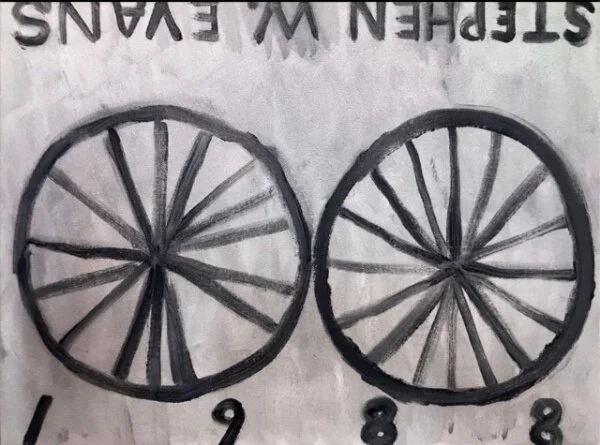  Two Wheels, 2020  Oil on canvas  12”x16” 