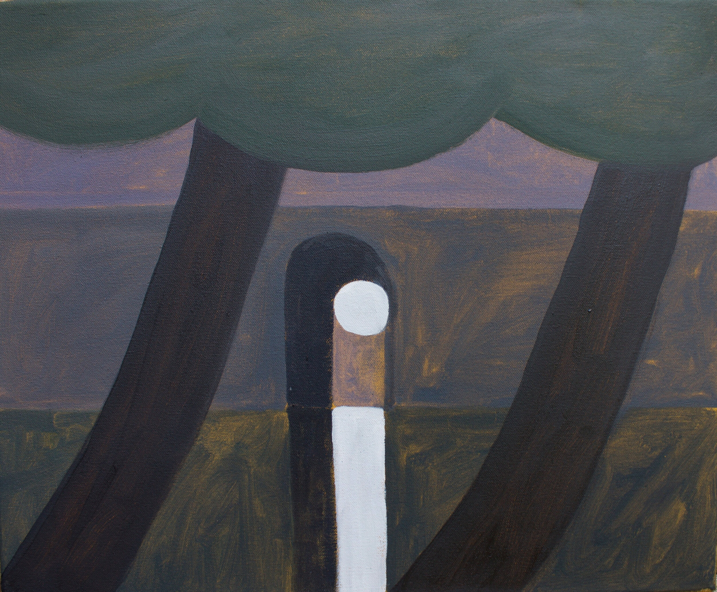  Tunnel, 2021  Oil on canvas  14” x 17” 