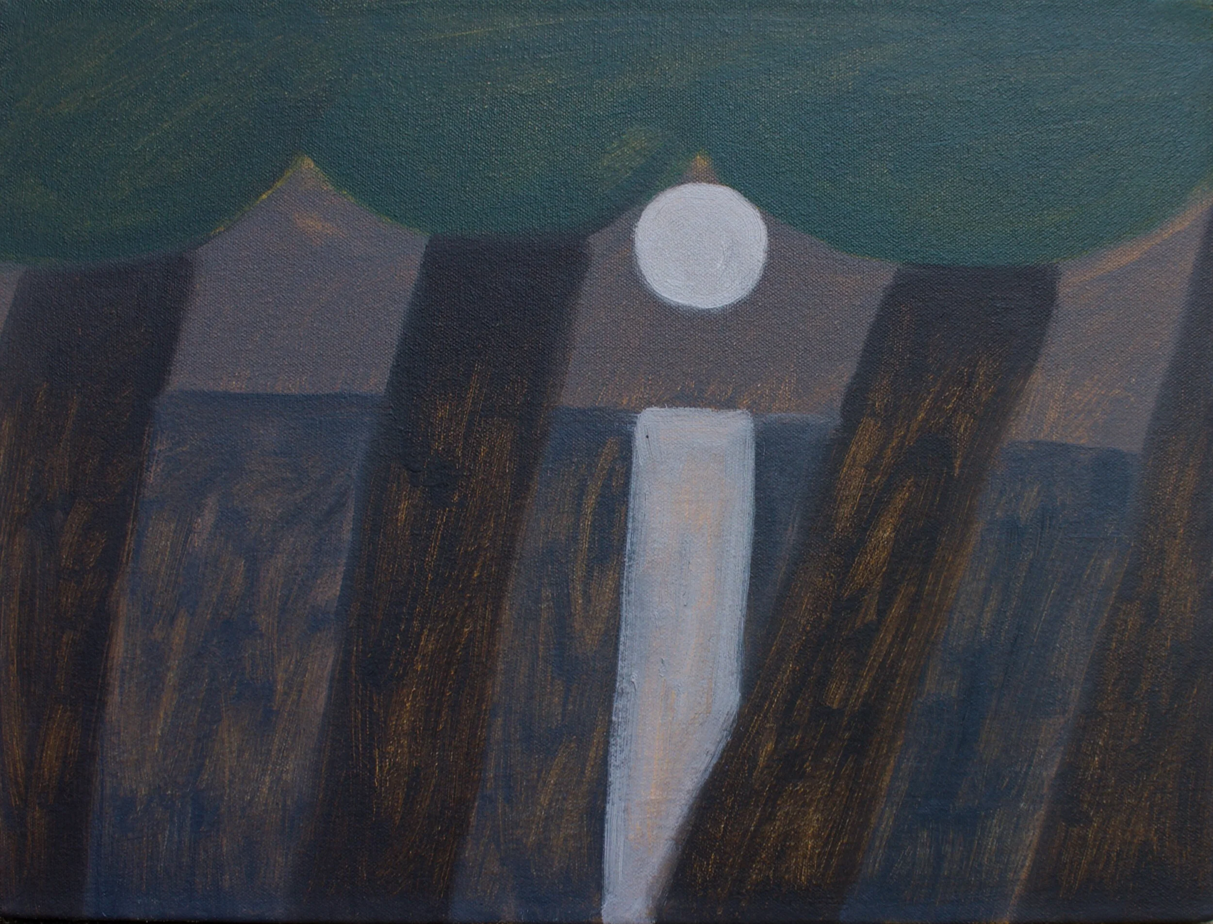  Moon Water, 2021  Oil on canvas  12”x16” 