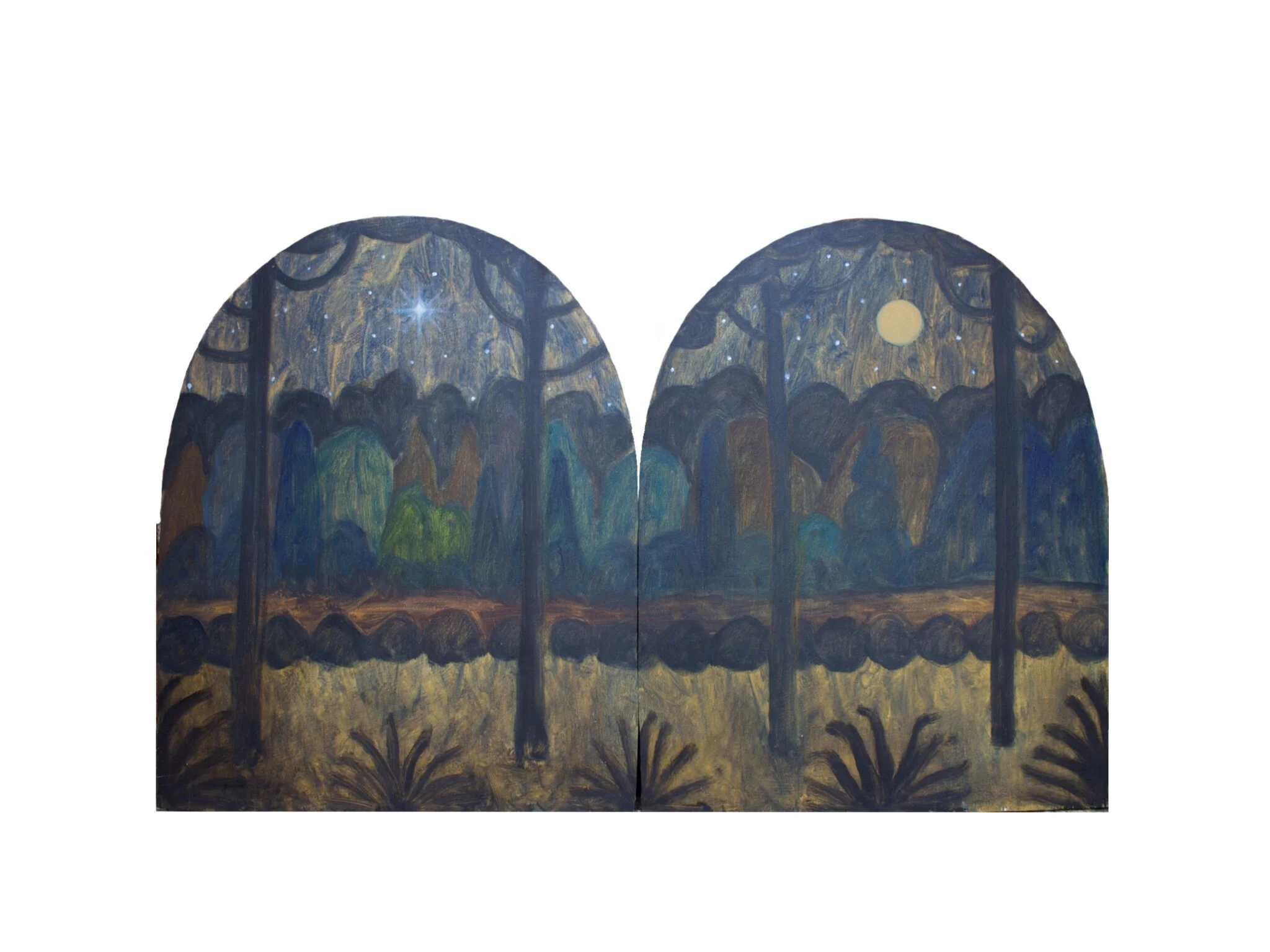  The Path, 2020  Oil on wood panel  Approx. 20”x32” 