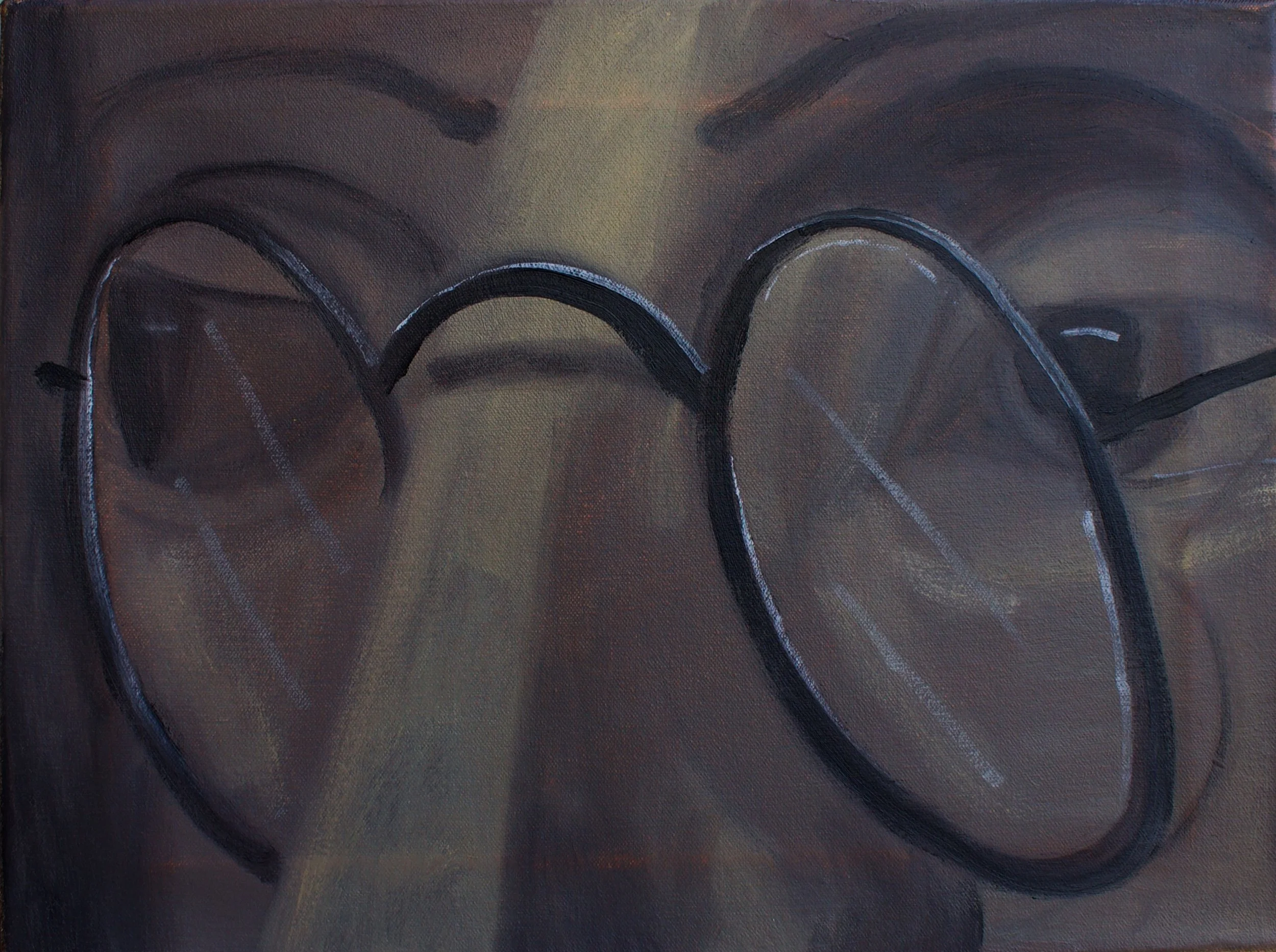  Sartre Sees The Nothing, 2022  Oil on canvas  12”x16” 