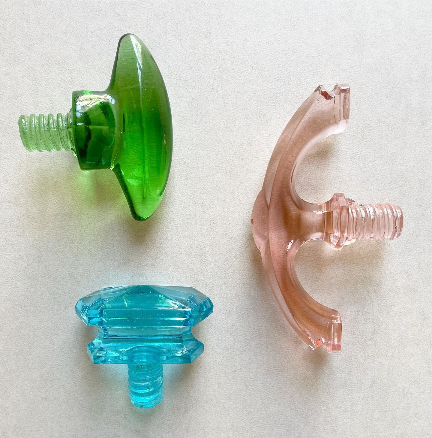 Some vintage glass pulls I bought on @etsy