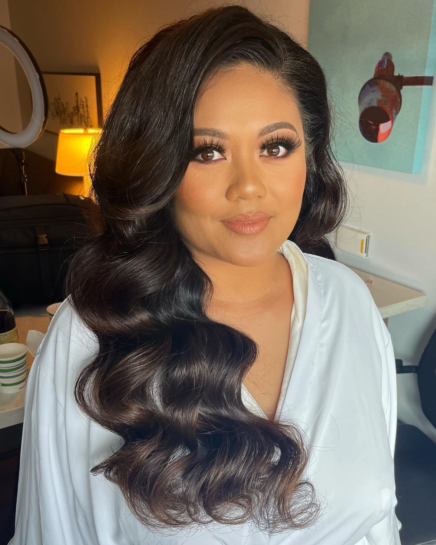 I seriously love my job!!!!! Bimbie&rsquo;s look was such a great to create. Listen ya&rsquo;ll: Bimbie&rsquo;s gorgeous hair look was a premium glam bridal hair service so we added on an entire extra 1.5 hrs to my normal service time to achieve this