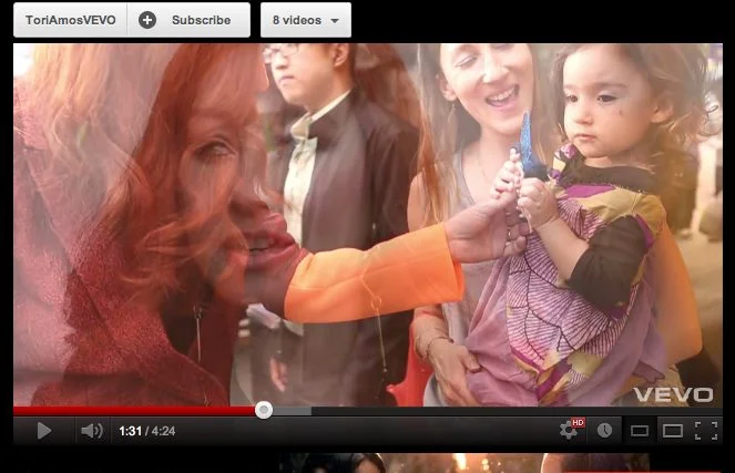 Featured in - Tori Amos, Flavor - music video directed by Danielle Levitt. Tori hands a fairy to my daughter Noor.