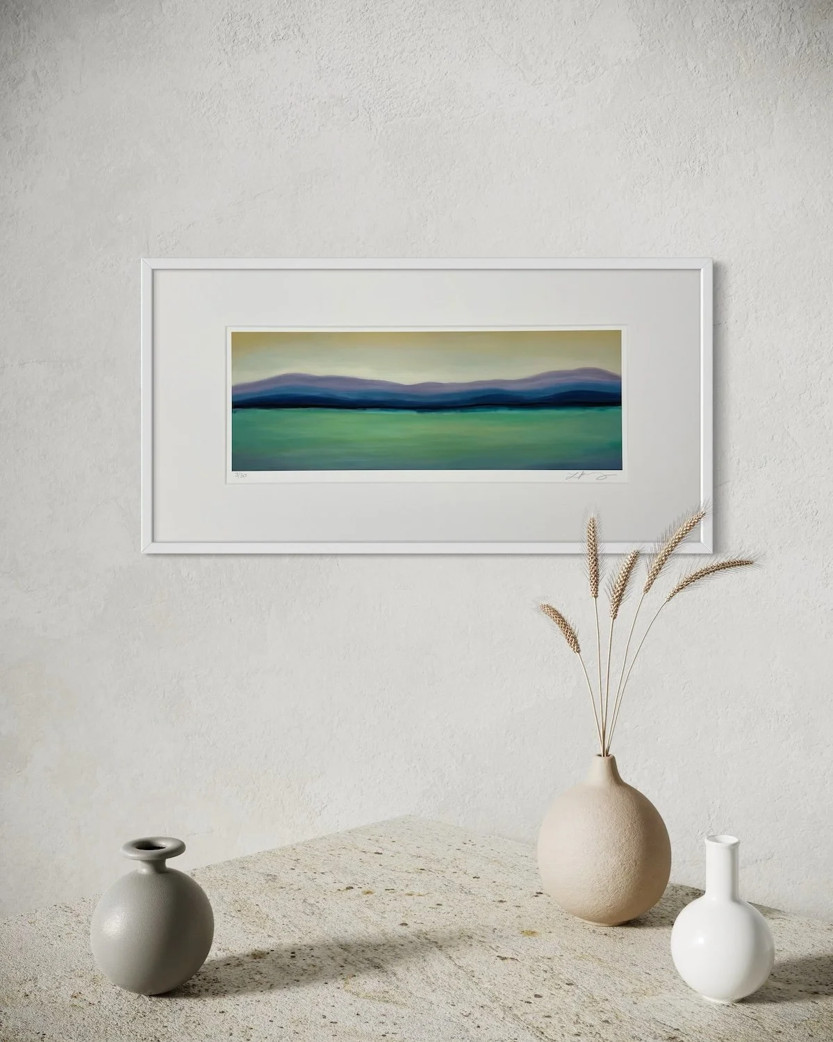 Sunrise Stillness 24x12 Framed Print Mockup3.jpeg