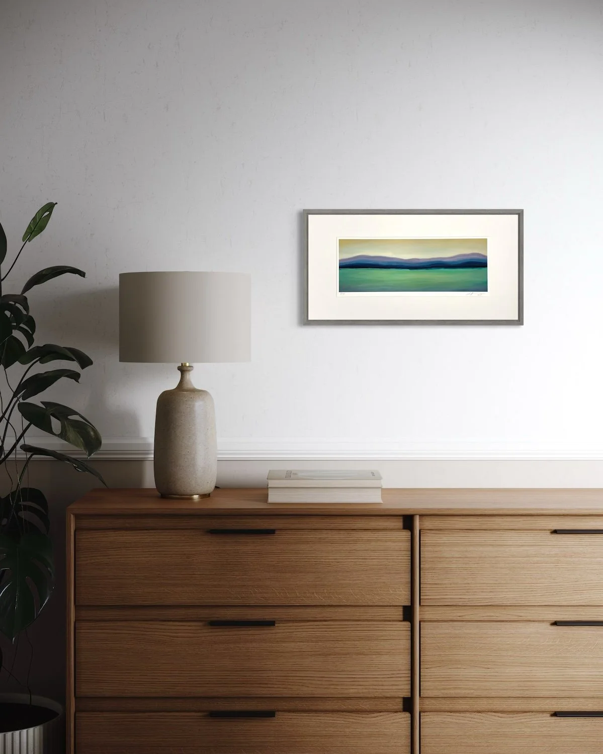 Sunrise Stillness 24x12 Framed Print Mockup2.jpeg