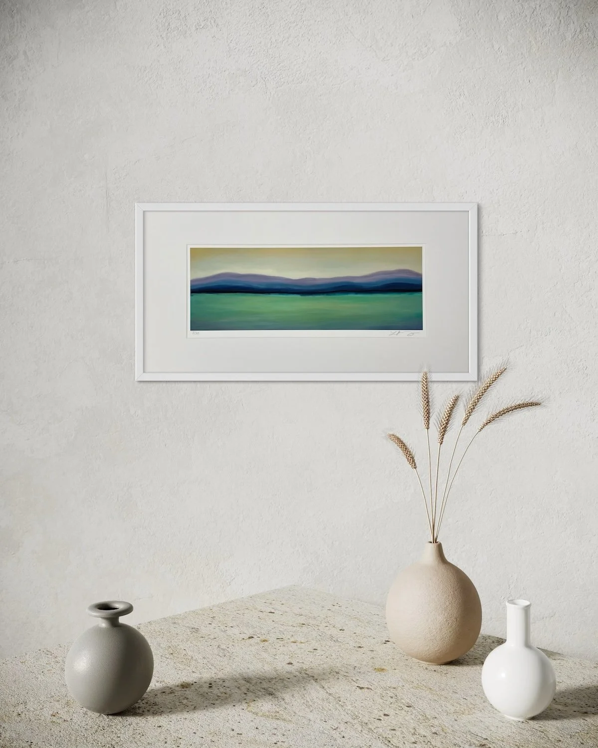 Sunrise Stillness 20x10 Framed Print Mockup3.jpeg