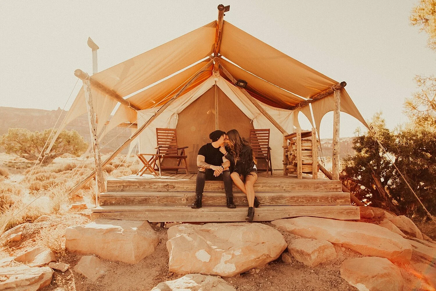 Moab Engagement Session // Under Canvas 