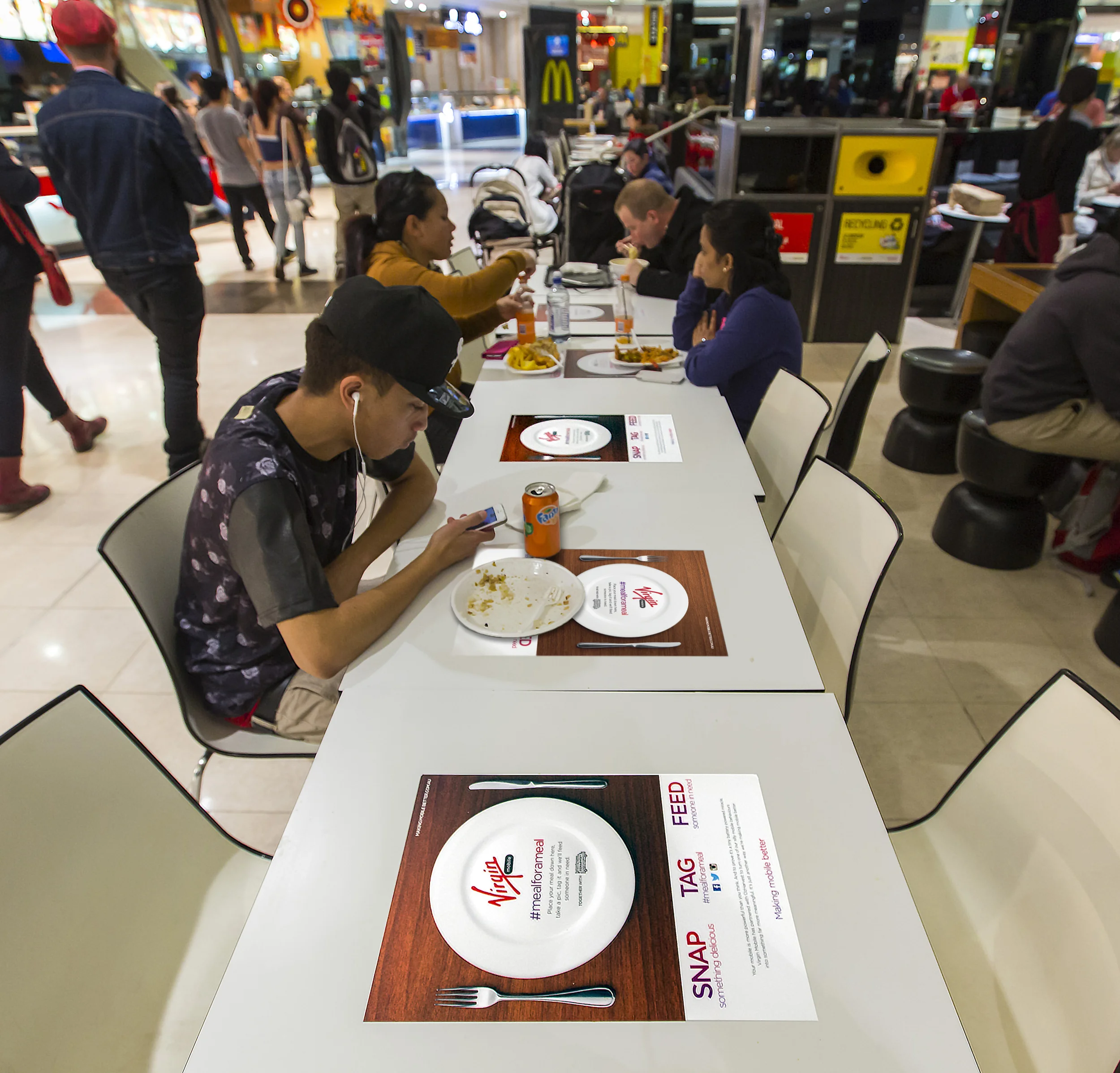 Shopping mall placemats.