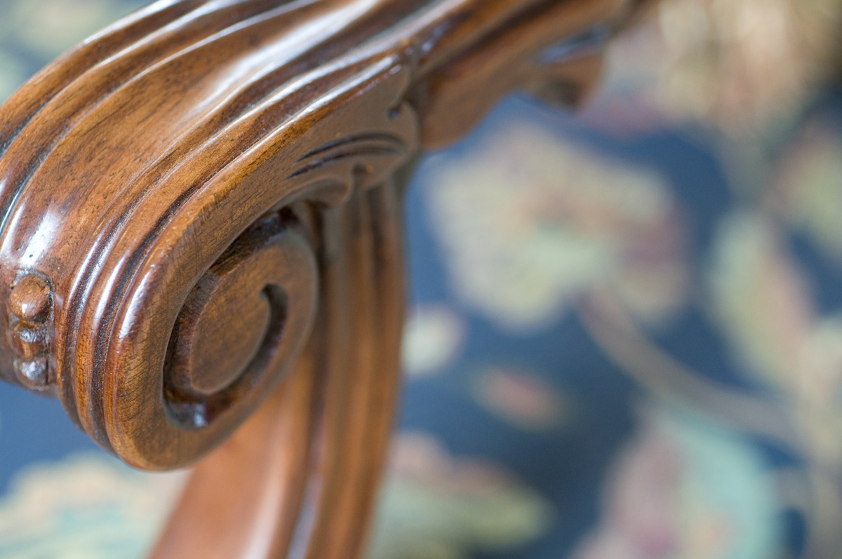 Focus on the custom woodwork