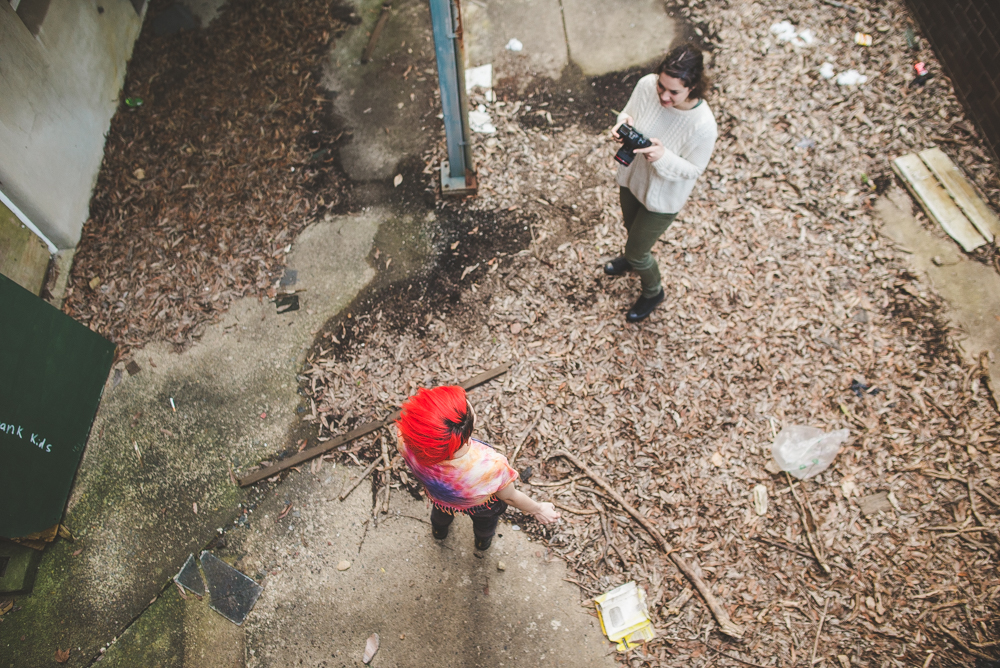  Madeline Rae Mason and I shooting in abandoned places. The ground was covered in a thick layer of leaves and rubbish all stuck together.. we didn't dare touch anything! While Maddy was modeling against the broken windows and half cracked doors, she 