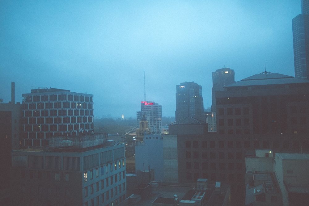  Early mornings. This was our view from our apartment balcony, the whole city covered in fog. 