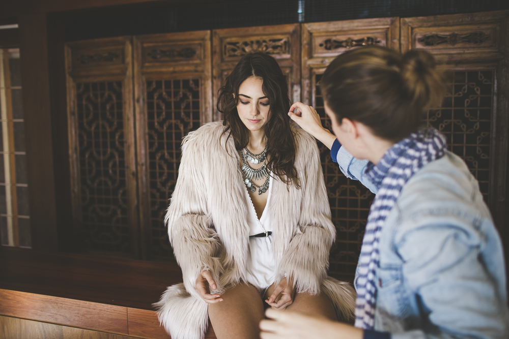 Abbey Love on hair and makeup.
