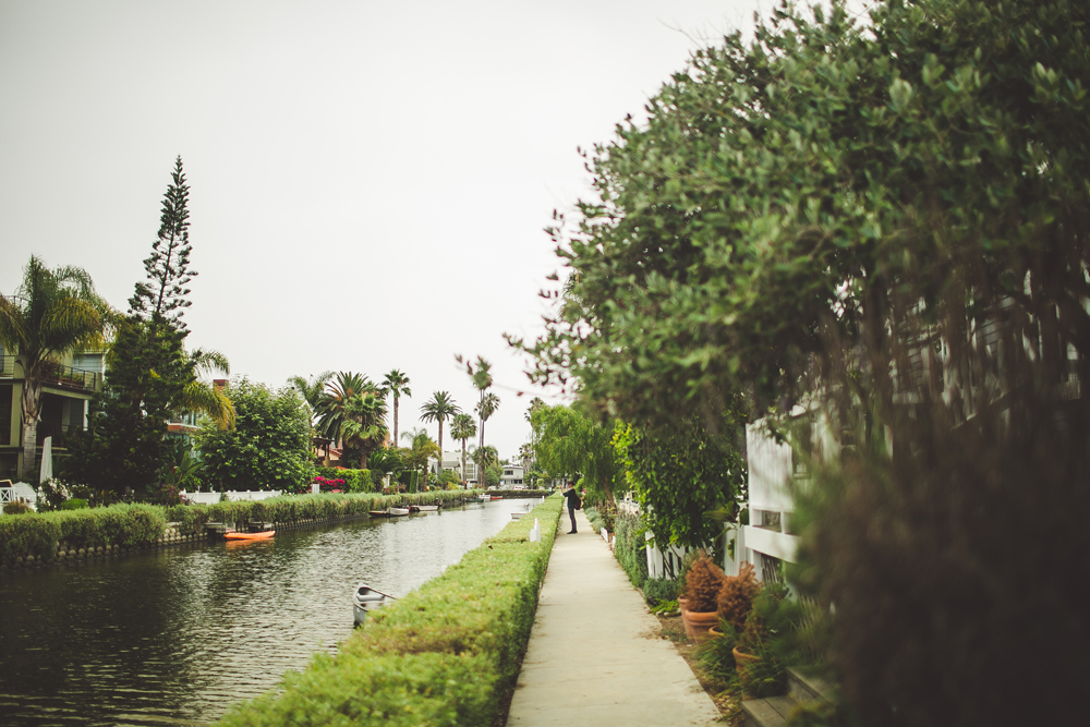  walking along the venice canals. 