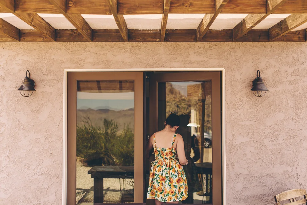  Our cute AirBnb rental property - a little pink house in the middle of the desert. 