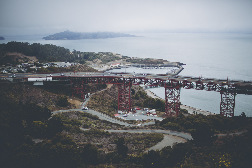  The start of the Golden Gate Bridge. 