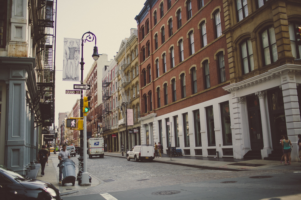  Walking around Soho, looking for coffee. 