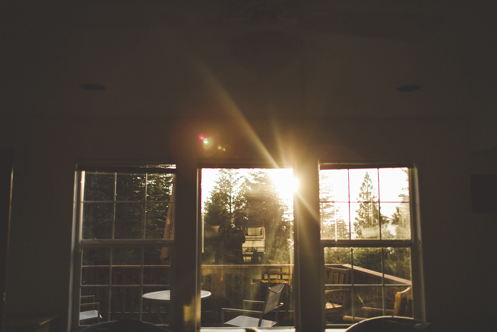  Our first sunset in Yosemite &amp; the view from our balcony in the photo below. 