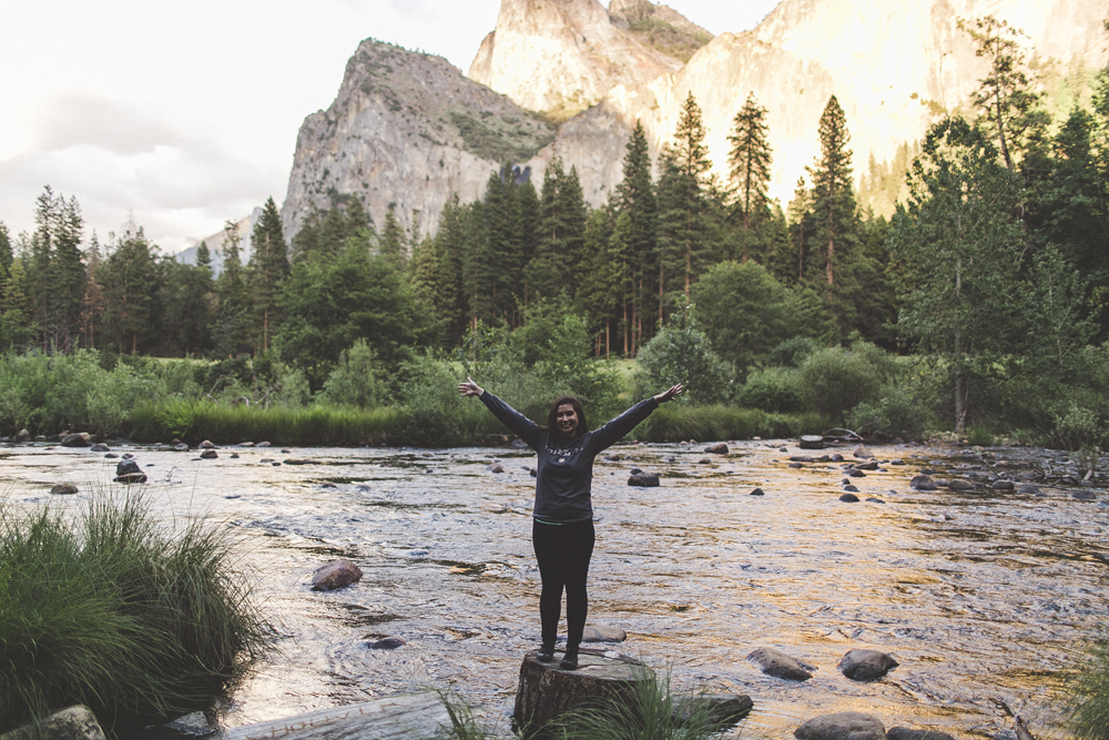  This is one of those afternoons that I will remember forever. We each took turns scaling the rocks in the river to get to this tree log for a photo each. No one fell in the water, though we all had moments where it looked like we were about to! 