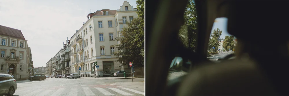 Driving around the suburbs. 
