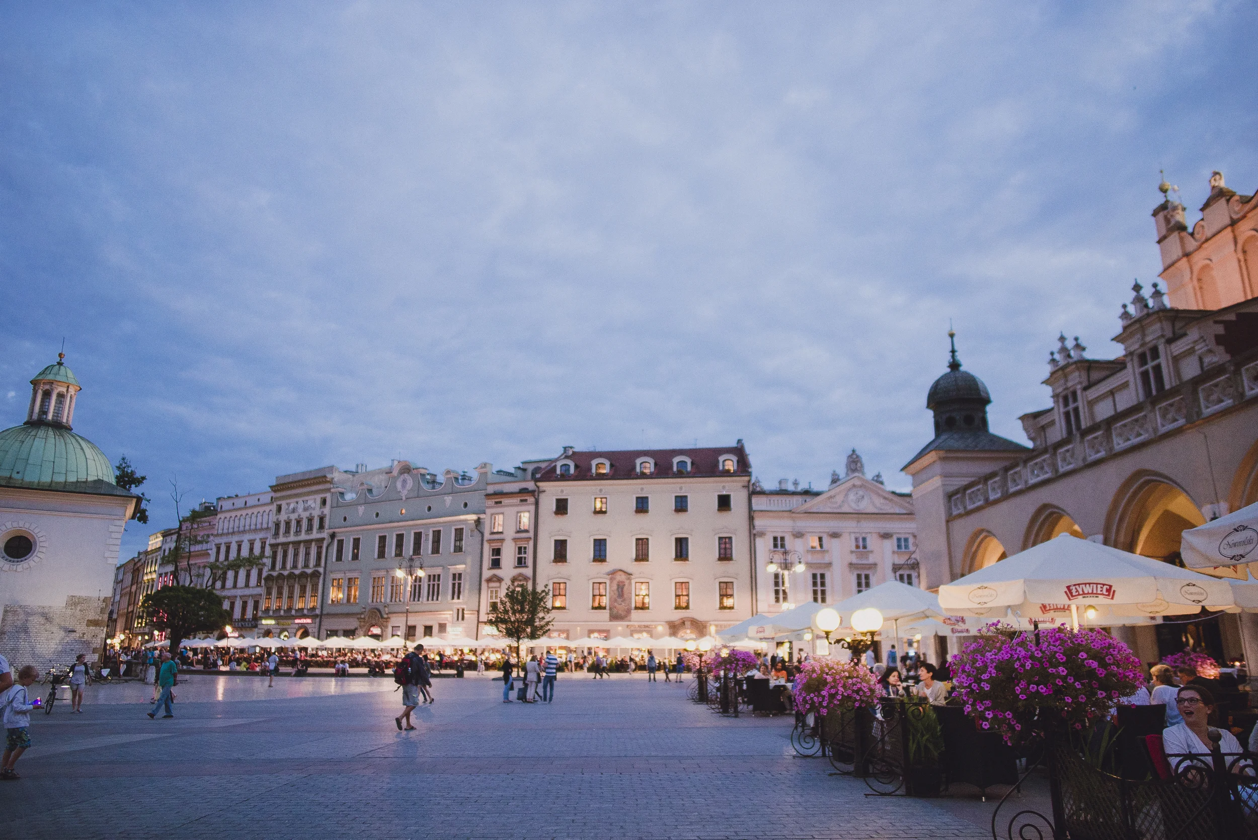 krakow at dusk