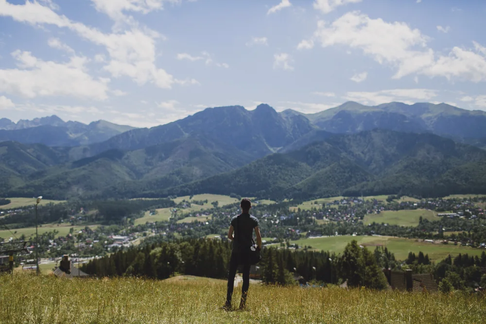  Gazing over at the mountains in Zakopane. 