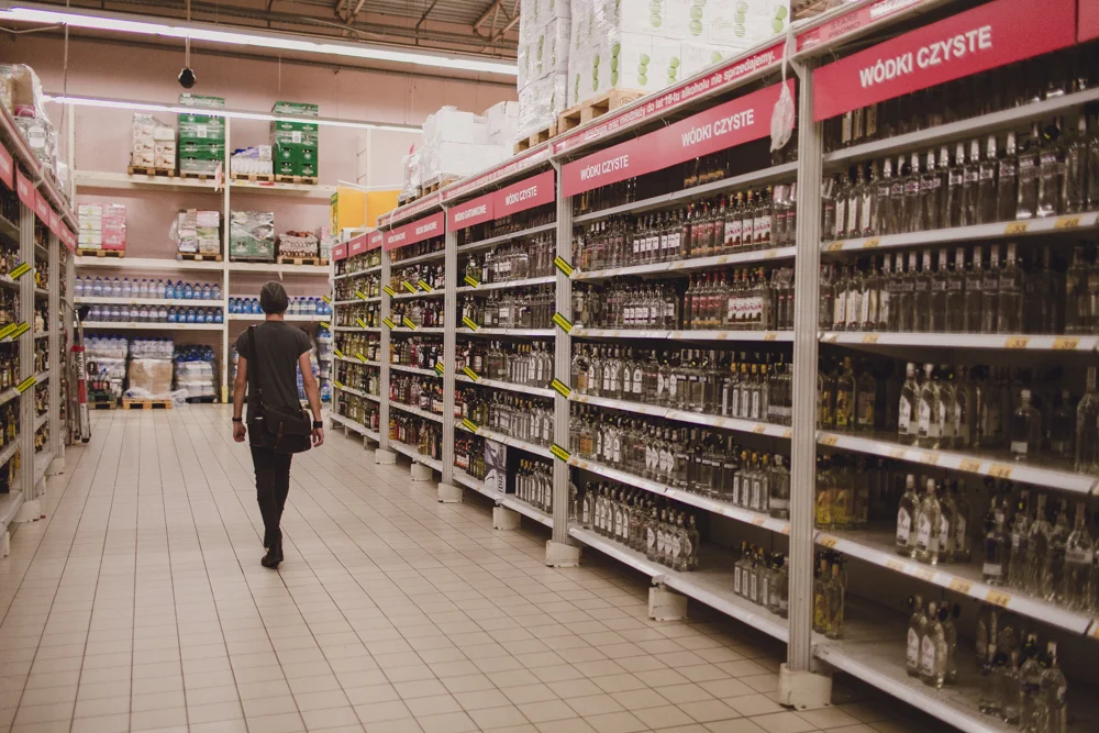  A whole isle in the supermarket filled with vodka. We definitely don't have this much variety and quantity in Australia! 