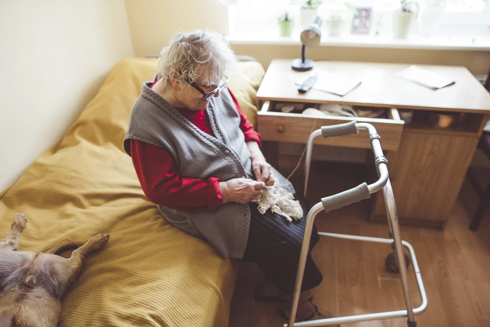  Dan's 96 year old grandma knitting me crochet patterns which I now have hanging in my room. 