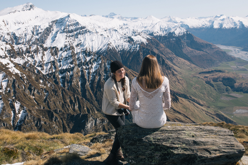  Our last day of shooting for the editorial at the top of Treble Cone. 