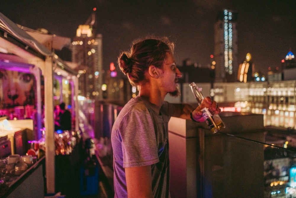  Our last night in Bangkok spent at a rooftop bar! 