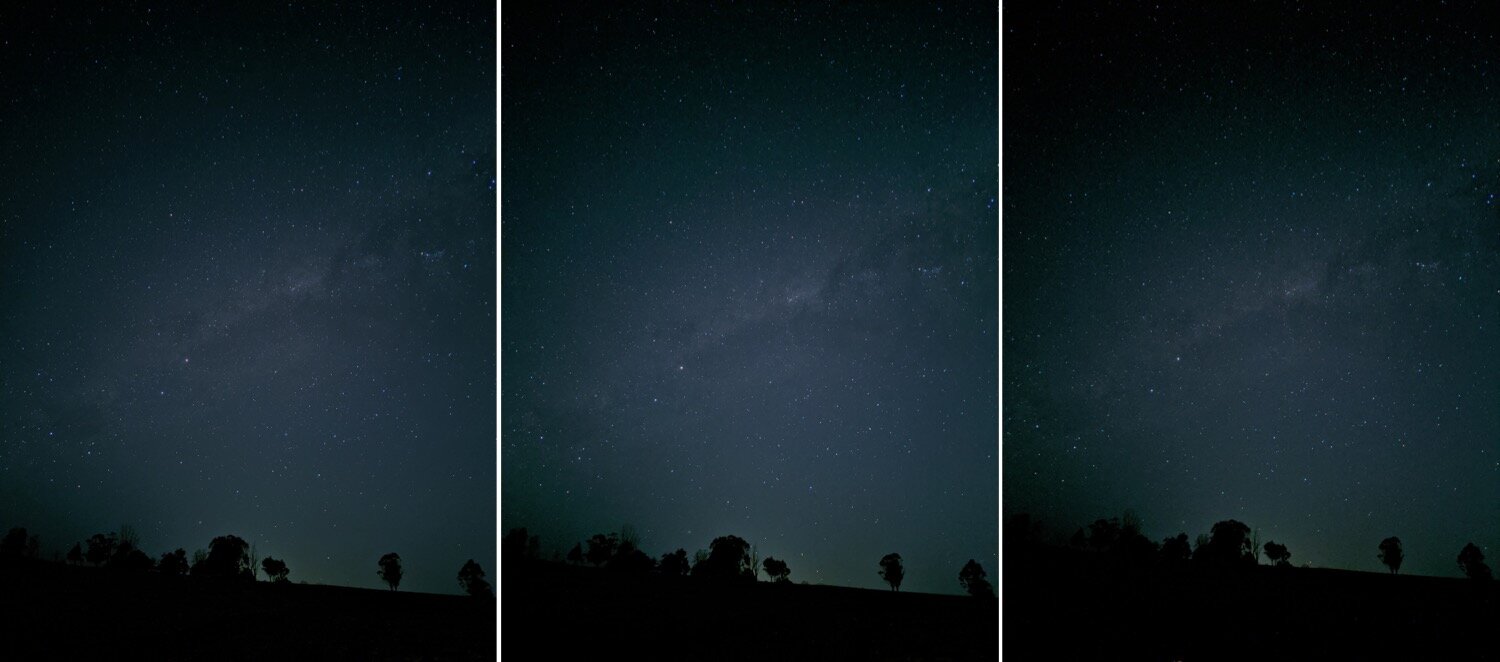  Night sight + Astrophotography Mode - 4 minute exposure / 2 minutes / 1 minute (Download the high resolution files to be able to take a better look at these! Link at the beginning of this blog post) 