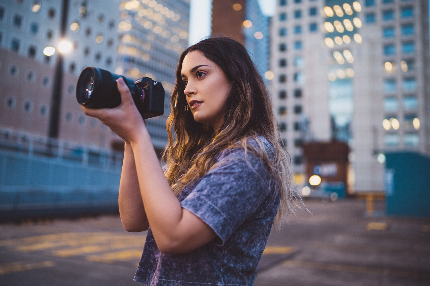 Sony A7sIII Street Photography at Night + GM 135mm f1.8 — JULIA