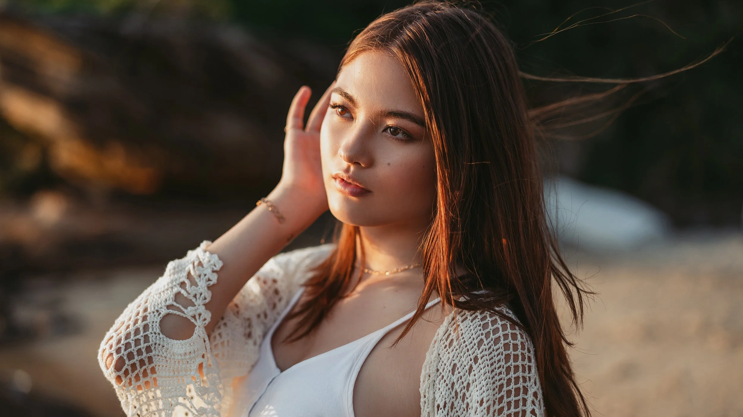 Sony A7IV + Zeiss 50mm f1.4 Golden Hour Beach Portrait Photography