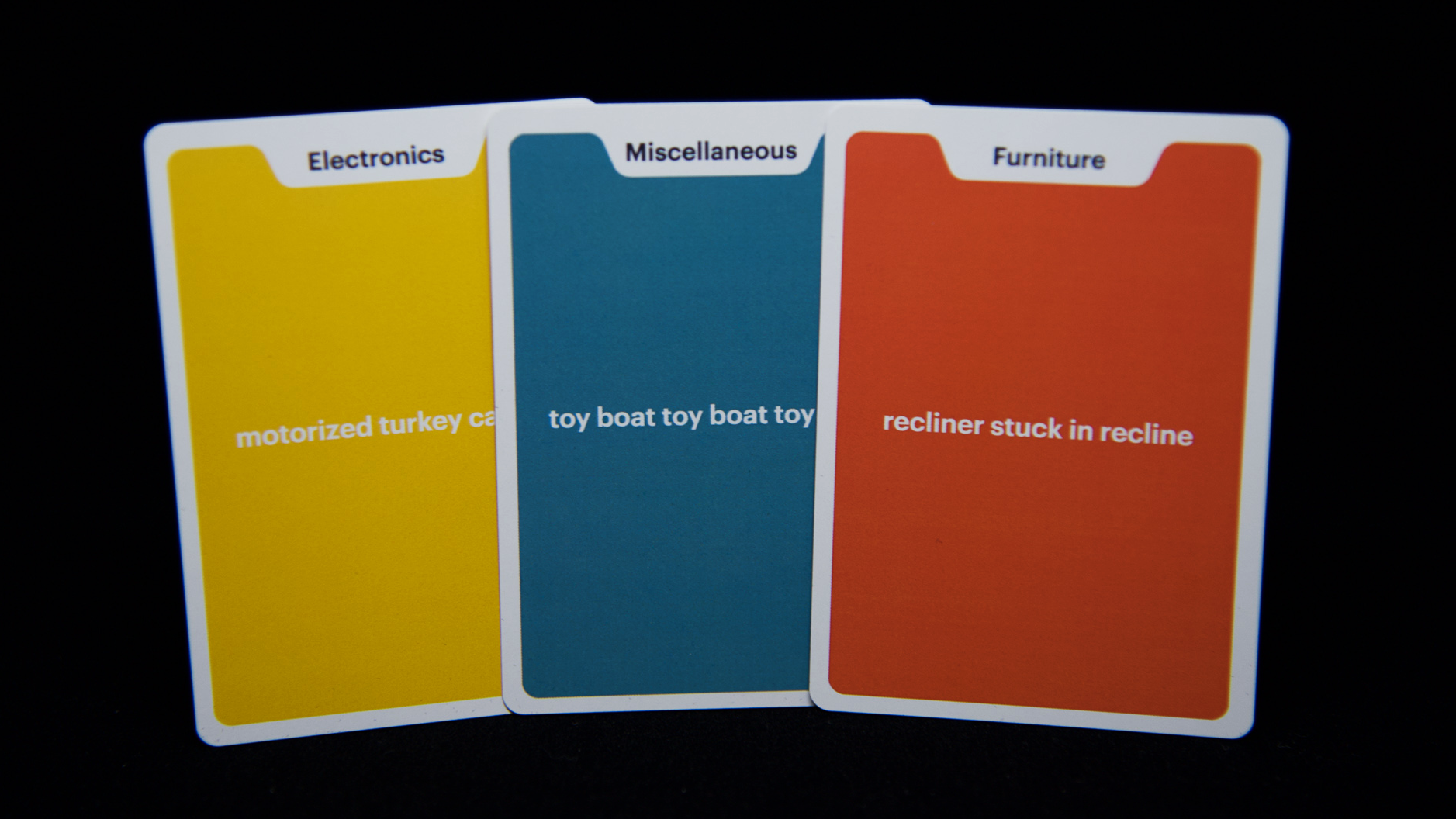 A selection of item cards.