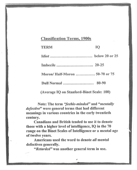 Classification of Children by Intelligence. Image courtesy of Archives of Ontario.