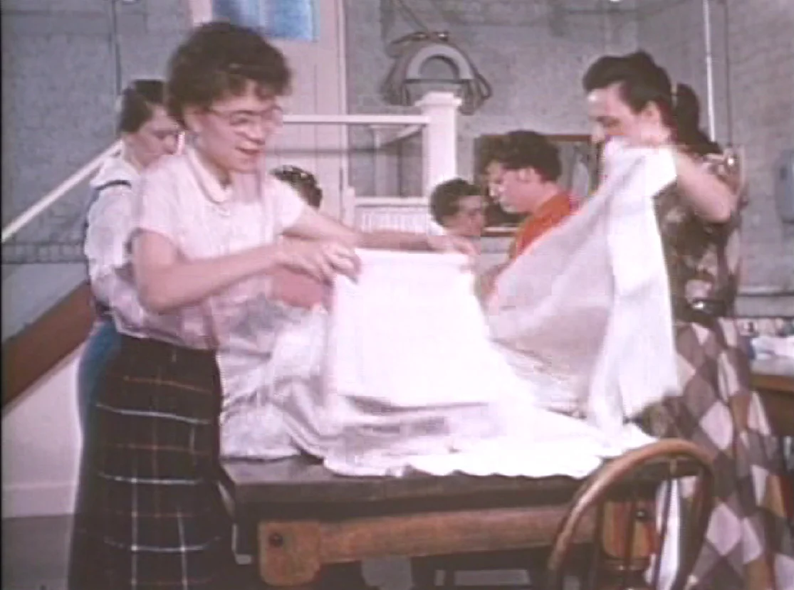 Girls in laundry. Photo courtesy Archives of Ontario.