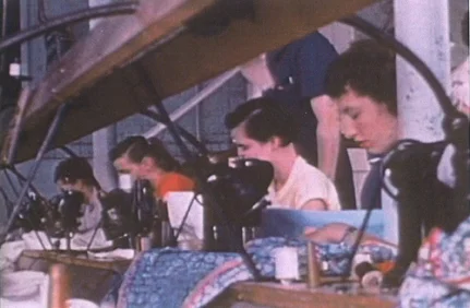 Girls and women sewing. Photo courtesy Archives of Ontario.